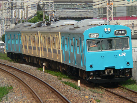 【JR西】103系元ヒロE04編成構内試運転