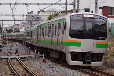 【JR東】E217系元F-01編成湘南色で出場