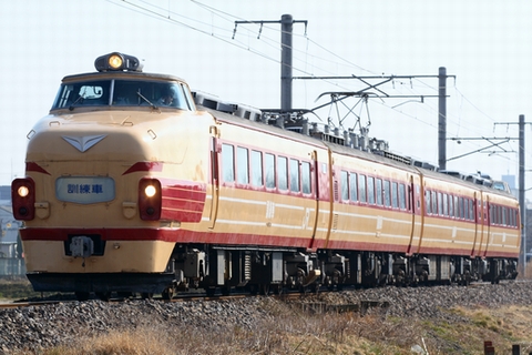 【JR東】485系勝田区ボンネット訓練車回送