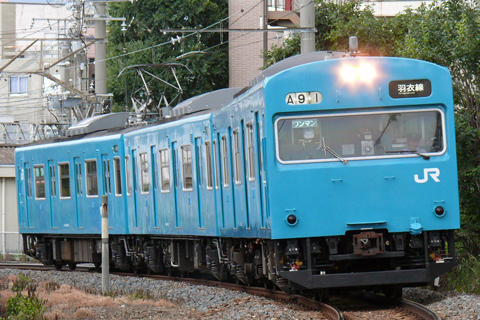 【JR西】103系J423編成による羽衣支線代走