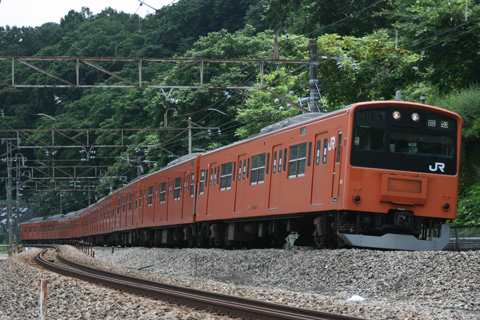 【JR東】201系T114編成廃車回送