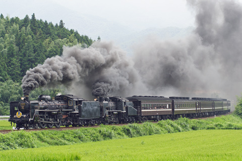 【JR西】SLやまぐち号重連運転開始