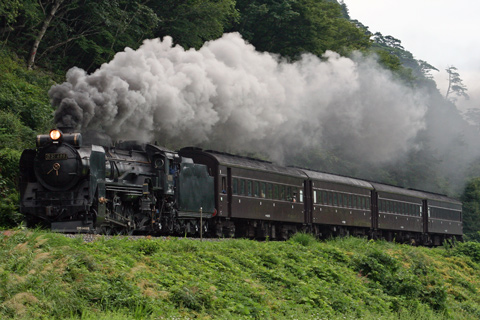 【JR東】SL陸羽東線全通90周年号試運転