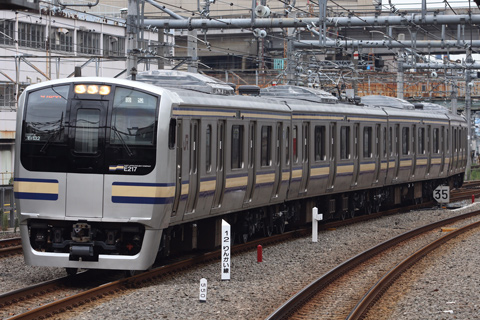 【JR東】E217系Y-132編成TK出場