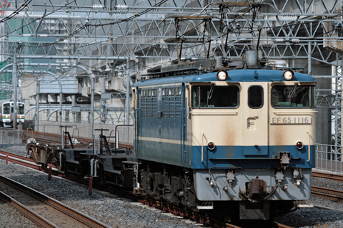 【JR貨】EF65 1116牽引シキ2両回送
