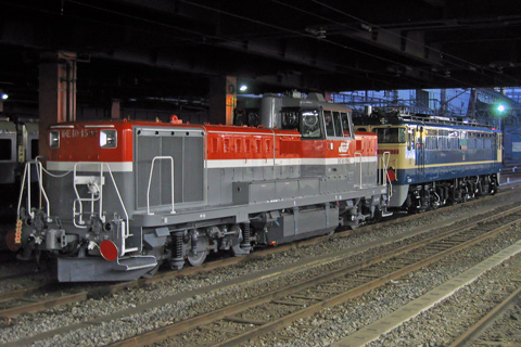 【JR貨】EF65＋DE10大宮車両所出場
