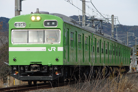【JR西】103系NS404編成出場