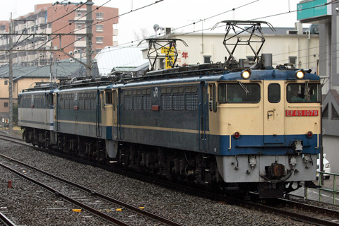 【JR貨】EF65-1075+1071OM入場