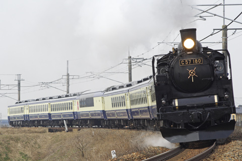 【JR東】C57-180白新・羽越線で試運転