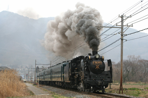 【秩鉄】C58-363＋12系 試運転