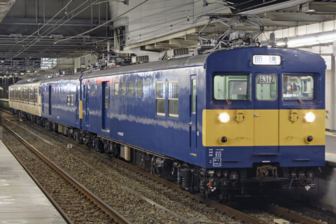 【JR西】113系3800番台N4編成ST出場