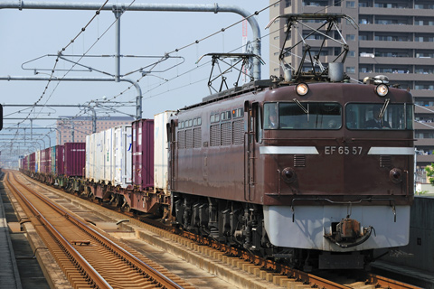 【JR貨】EF65-57岡機で運用開始