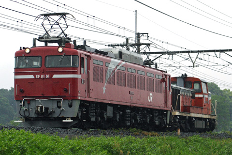 【JR東】EF81-81牽引DE10-1125回送