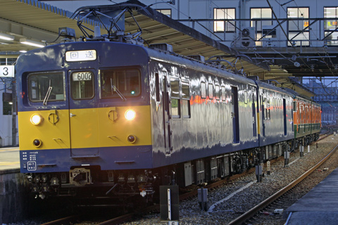 【JR西】113系5300番台S7編成ST出場