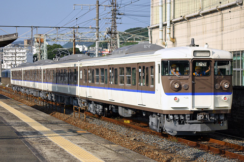 【JR西】115系C21編成試運転