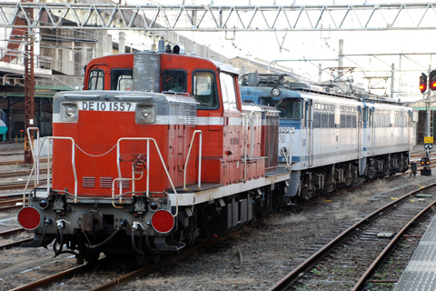 【JR貨】EF65-1005+DE10OM入場