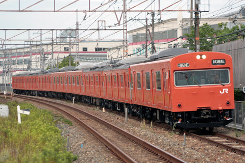 【JR西】103系KM9編成構内試運転