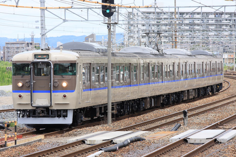 【JR西】115系オカA7編成本線試運転